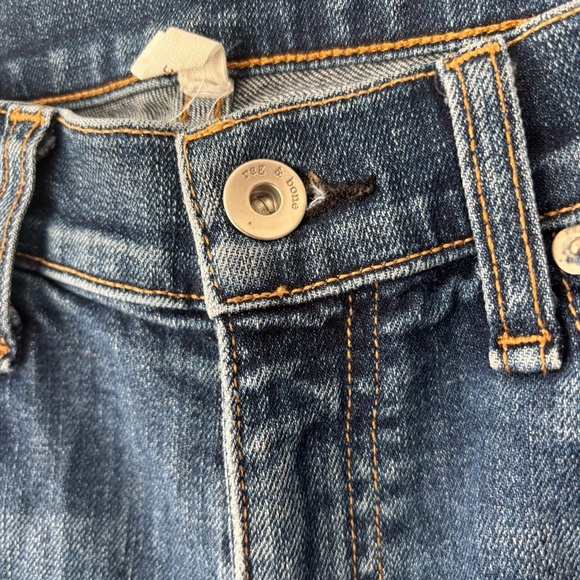 Rag & Bone Dre Jeans Medium Wash Distressed Slim Fit Skinny Denim - Picture 6 of 13